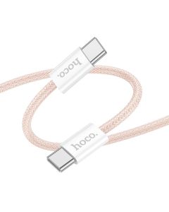 EOL Cable USB C to USB C Hoco QC3.0 PD 3A 60W 1 m X104 pink