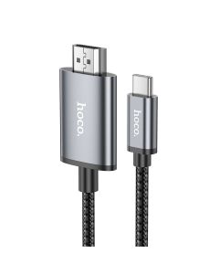 Cable USB C to HDMI Hoco 4K 30Hz 2 m UA27 metal gray