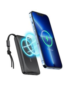  VEGER powerbank 10000 mAh with wireless charging compatible with MagSafe PD QC3.0 2A 20W MagOn (VP1151 / W1151) black