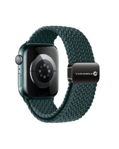 FORCELL F-DESIGN FA02 nylon magnetic strap for APPLE Watch 38 / 40 / 41 mm rainforest green