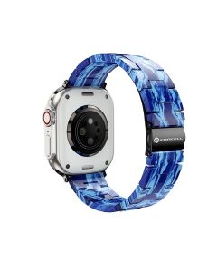 FORCELL F-DESIGN FA04 marble textured resin strap for APPLE Watch 38 / 40 / 41 mm blue