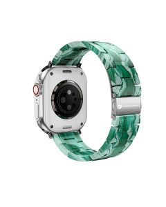 FORCELL F-DESIGN FA04 marble textured resin strap for APPLE Watch 38 / 40 / 41 mm green
