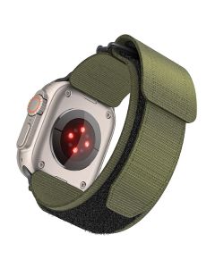 FORCELL F-DESIGN FA05 nylon strap for APPLE Watch 42 / 44 / 45 / 49 mm green