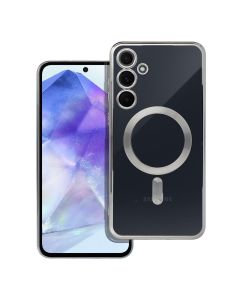 ELECTRO MAG COVER case compatible with MagSafe for SAMSUNG A55 silver