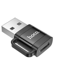 Adapter OTG USB A to USB C Hoco 3A UA31D black