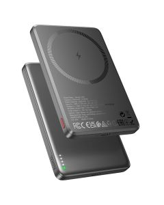 Powerbank compatible with MagSafe Hoco 5000 mAh QC PD 2A 20W Q26 metal gray