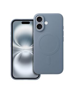SILICONE MAG COVER case compatible with MagSafe for IPHONE 16 light blue