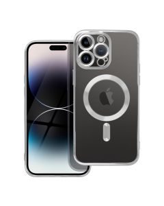 ELECTRO MAG COVER case compatible with MagSafe for IPHONE 16 silver