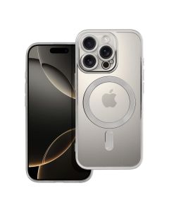 ELECTRO MAG COVER case compatible with MagSafe for IPHONE 16 Pro silver