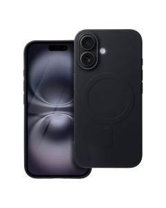 SILICONE MAG COVER (big hole) case compatible with MagSafe for IPHONE 16 black