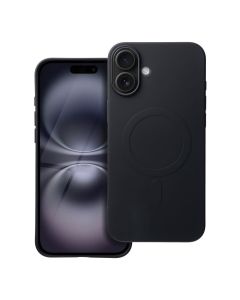 SILICONE MAG COVER (big hole) case compatible with MagSafe for IPHONE 16 Plus black