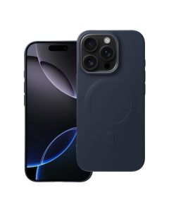 SILICONE MAG COVER (big hole) case compatible with MagSafe for IPHONE 16 Pro blue titanium