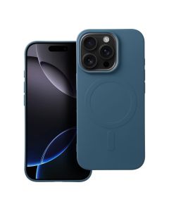 SILICONE MAG COVER (big hole) case compatible with MagSafe for IPHONE 16 Pro blue