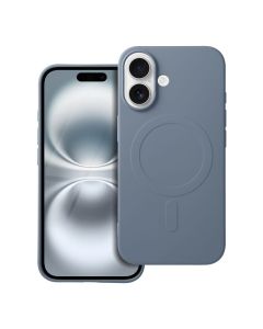 SILICONE MAG COVER (big hole) case compatible with MagSafe for IPHONE 16 light blue