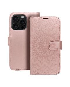 MEZZO Book case for IPHONE 16 Pro mandala rose gold
