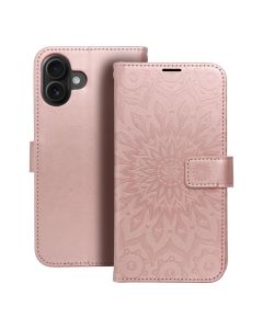 MEZZO Book case for IPHONE 16 Plus mandala rose gold