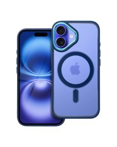 COLOR EDGE MAG COVER case compatible with MagSafe for IPHONE 16 navy blue