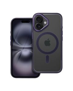 COLOR EDGE MAG COVER case compatible with MagSafe for IPHONE 16 deep purple