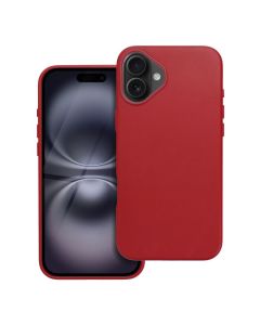 LEATHER MAG COVER case for IPHONE 16 Plus red