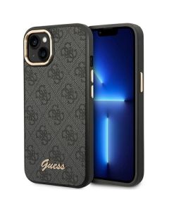 GUESS case for IPHONE 13 / 14 / 15 GUHCP14SHG4SHK (4G Vintage Gold Logo) black
