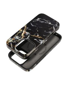 FORCELL F-PROTECT Mirage  Military Drop-Tested case compatible with MagSafe for IPHONE 16 PRO black marble