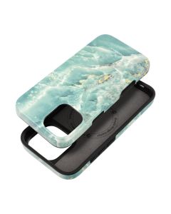 FORCELL F-PROTECT Mirage  Military Drop-Tested case compatible with MagSafe for IPHONE 16 PLUS green marble