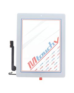 MUSTTBY Touch screen + back sticker + Home for iPAD 4 (white)
