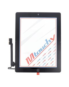 MUSTTBY Touch screen + back sticker + Home for iPAD 4 (black)