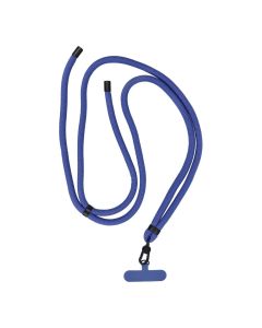 SWING (8mm) Phone lanyard  Phone pendant with adjustable length / cord length 165cm (max 82.5cm in the loop) / on the shoulder or neck - dark blue