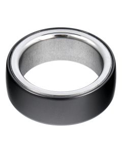 Smart Ring R8 - smart ceramic ring with charging box Size 18mm black