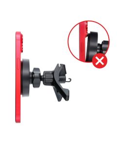 FORCELL F-GRIP Rapid Charger magnetic car holder for windshield / air vent with wireless charging compatible with MagSafe Qi2 15W grey