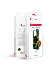 FORCELL F-PROTECT Levels with Dual Layer 4D technology  Military Drop-Test compatible with MagSafe for IPHONE 16 PRO cyber green