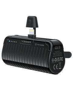 VEGER powerbank 5000 mAh with built-in connector Lightning PlugOn PD QC3.0 3A 20W W0558P black