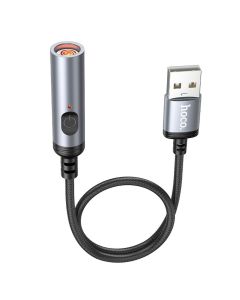 Adapter USB A to cigarette lighter Hoco 0 3 m UA30 black