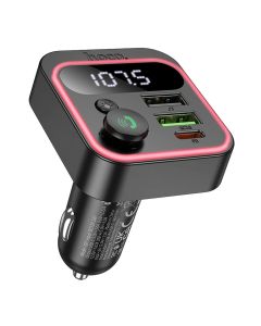 HOCO car transmitter FM bluetooth 2 x USB A + Type C PD QC3.0 20W E85 black