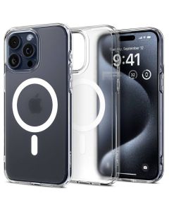 SPIGEN case ULTRA HYBRID MAG compatible with MagSafe for IPHONE 16 Pro frost clear