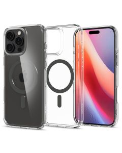 SPIGEN case ULTRA HYBRID MAG compatible with MagSafe for IPHONE 16 Pro graphite