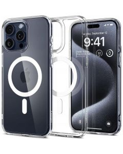 SPIGEN case ULTRA HYBRID MAG compatible with MagSafe for IPHONE 16 Pro Max white