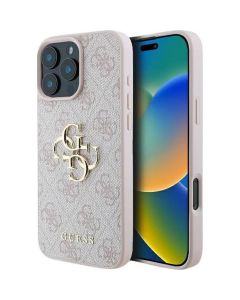 GUESS case for IPHONE 16 Plus GUHCP16M4GMGPI (4G PU Big Logo) pink