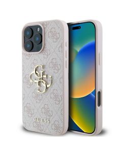 GUESS case for IPHONE 16 Pro GUHCP16L4GMGPI (4G PU Big Logo) pink
