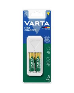 VARTA MINI CHARGER 57656 + 2 x rechargeable battery R6 (AA) 2100mAh