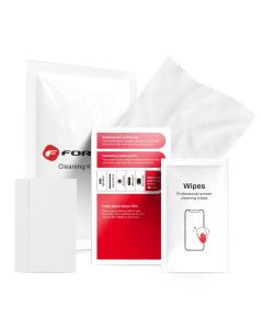 Cleaning kit for LCD's Forcell 4in1 (wet and dry cloth scratch card dust stickers)