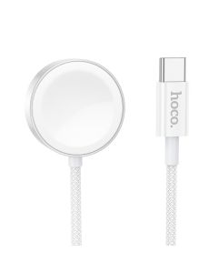 Wireless charger Hoco 2 5W USB C compatible with Apple Watch and Samsung Watch CW59 white
