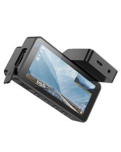 Dash cam for car Hoco with screen 3 69 2K + rear camera 720P/25fps GPS DV12 silvery gray