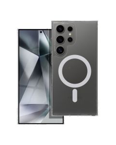 FROST MAG COVER case compatible with MagSafe for SAMSUNG S25 frozen transparent