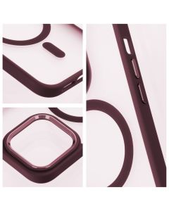 MATTE MAG COVER case compatible with MagSafe for SAMSUNG S25 plum red