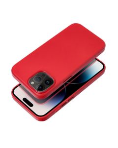 LEATHER MAG COVER case for SAMSUNG S25 red