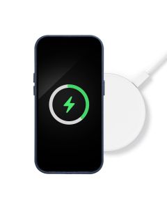 LEATHER MAG COVER case for SAMSUNG S25 PLUS indigo blue