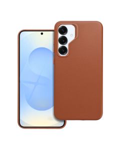 LEATHER MAG COVER case for SAMSUNG S25 PLUS brown