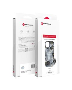 FORCELL F-PROTECT Mirage  Military Drop-Tested case compatible with MagSafe for IPHONE 15 PRO MAX silver fog